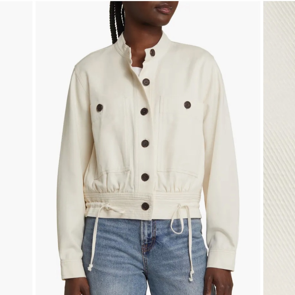 Rails Alma Cotton Blend Jacket in Stone White - Picture 9 of 16